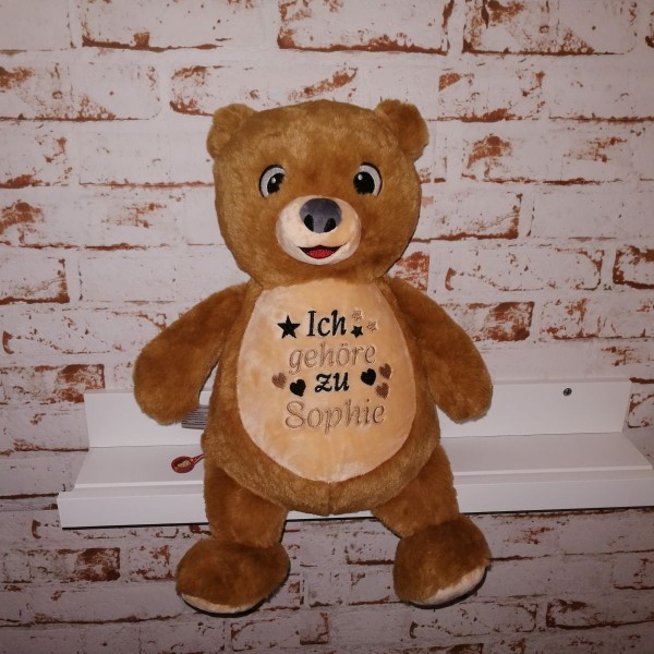 Kuschelbär mit Namen bestickt